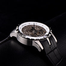 Charger l&#39;image dans la galerie, OBLVLO de lujo transparente hueco hombres esqueleto reloj automático Tourbillon mecánico de piel de becerro reloj de zafiro RM-E
