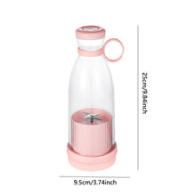 Cargar imagen en el visor de la galería, Pink/Blue Electric Portable Blender Bottle Usb Rechargeable Fresh Juice Maker Cup Mini Fast Portable Juicer Ice Fruit Mixer Cup
