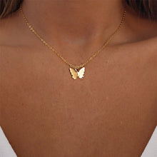 Cargar imagen en el visor de la galería, Vintage Multilayer Pendant Butterfly Necklace for Women Butterflies Moon Star Charm Choker Necklaces Boho Fashion  Jewelry Gift
